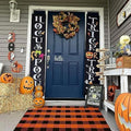 Bottalive Buffalo Plaid Outdoor Rugs, 3'x5' Orange and Black Checkered Indoor/Outdoor Area Rug, Layering Rug for Hello/Welcome Door Mat, Washable Cotton Woven Farmhouse Mat for Fall Front Porch Décor by BOTTA