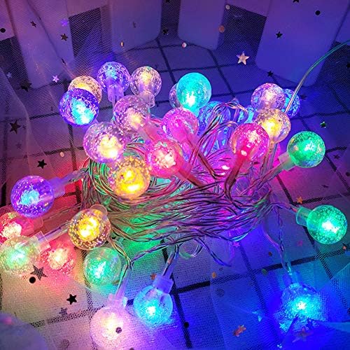 Coloured Globe String Lights Battery Operated，2 Pack 26.2FT 60 LED 16 Colour Changing Water Proof Crystal Ball Outdoor String Lights with Remote Control for Home, Patio,Party, Christmas, Garden Decor - Image 3