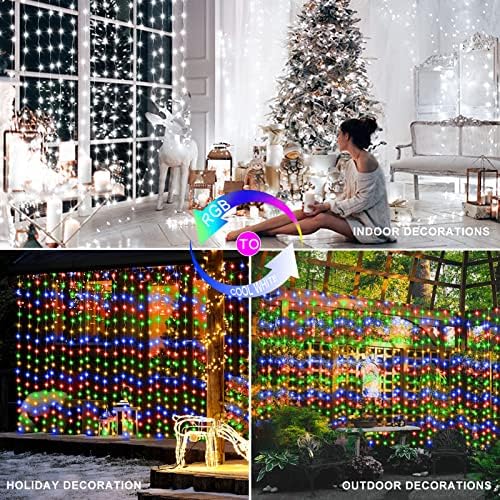 600 LED Curtain Lights 20Ftx10Ft Dual Color Changing Lights with Remote - Image 6
