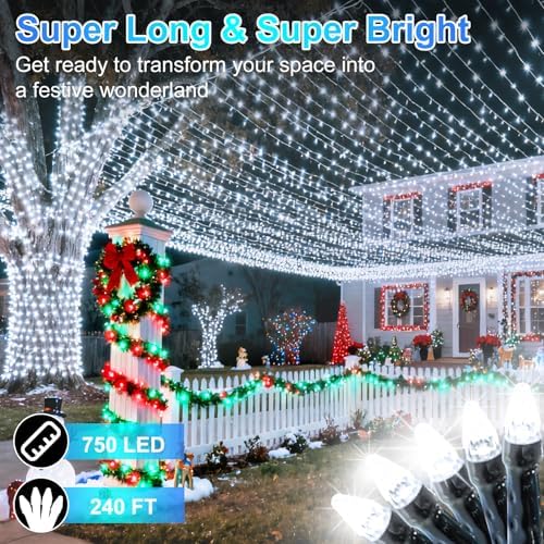 750 LED 240FT Christmas String Lights Outdoor, 12 Pro Modes with Timer - Image 2