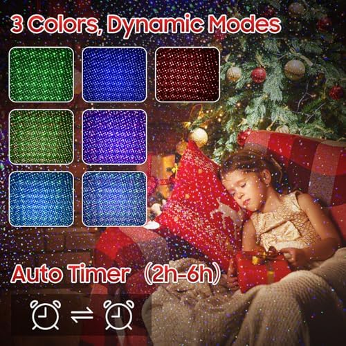 RGB Laser Projector Light Outdoor, All-Metal Casing Landscape Light with Superior Cooling, IP65 Waterproof Laser Projector Light, Remote Timer for Yard Garden Patio Party Decor - Image 2