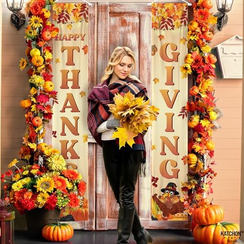 KatchOn Happy Thanksgiving Banner Outdoor - Xtralarge 72x12 Inch - Image 7