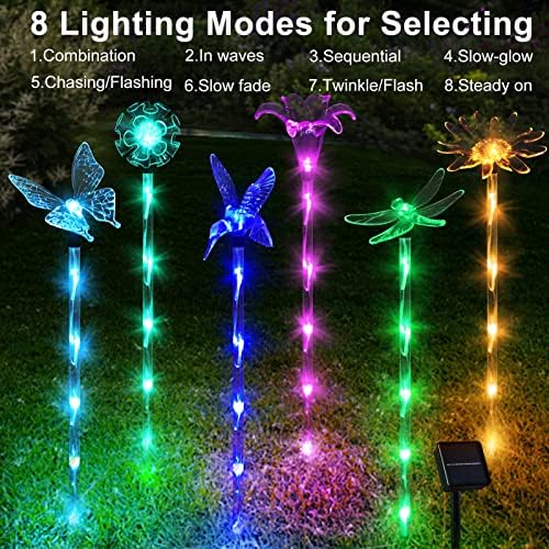 Solar Butterfly Lights, Solar Garden Decorations Outdoor Pathway Lights - Image 5