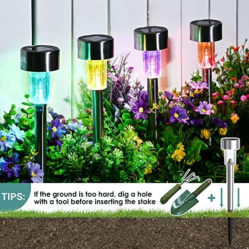 GIGALUMI Outdoor Waterproof Multicolor Solar Garden Lights, 20 Pack - Image 6