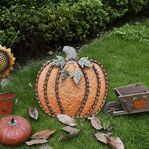 Pumpkin Decoration for Home Free Standing Metal Flat Pumpkins - Image 5