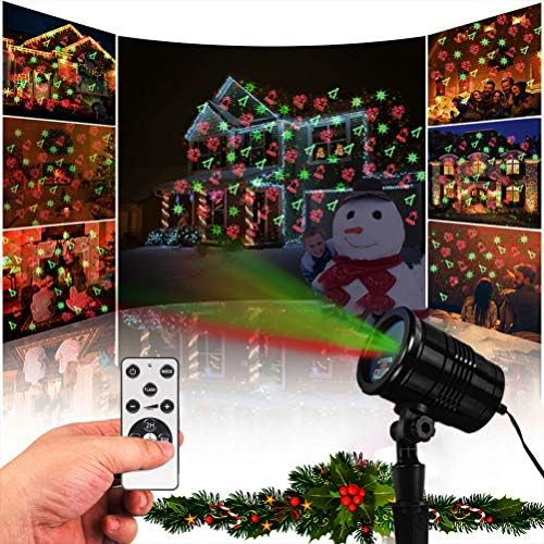 Christmas Projector Lights Outdoor Holiday Laser Lights Landscape Spotlight Red and Green Star Shower with 360 Accessibility Wireless Remote Christmas Decor for Xmas Party Outdoor Garden Patio Wall - Image 6