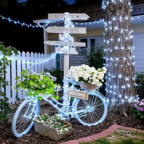 JMEXSUSS 168FT 600 LED White Christmas Lights Outdoor with Remote - Image 5