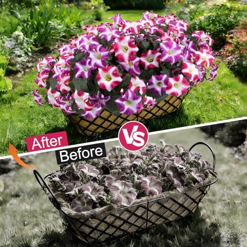 Artificial Petunias Flowers, 4 Bundles UV Resistant Faux Plants Outdoor - Image 4
