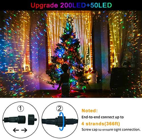 JMEXSUSS 250 LED String Lights, Warm White to Multicolor Christmas Lights - Image 6
