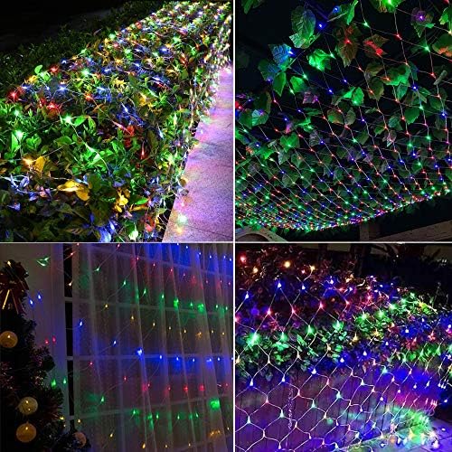 Multicolor Outdoor Christmas Net Lights, 192 LED 9.8FT x 6.6FT - Image 6