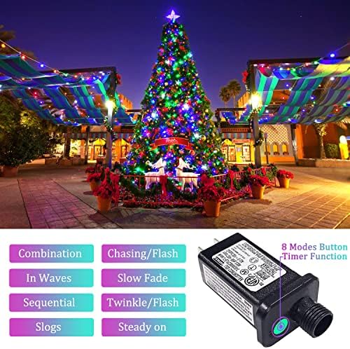 JMEXSUSS 500 LED Multicolor Christmas Tree Lights Plug in - Image 6