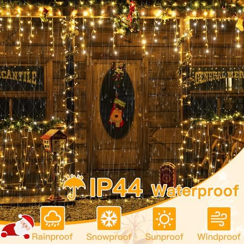 Ollny Icicle Lights for Outside 504LED 41FT, Warm and Cool White Christmas Light with Remote 8Modes Timers Waterproof, Plug in Connectable Hanging Lights for Outdoor Indoor House Roof Holiday - Image 5