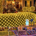 Solar Christmas String Lights Outdoor, 6FT x 4FT 128LED Christmas Net Light by HELESIN