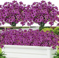 24 Pcs Artificial Flowers for Outdoor, Plastic Fake Flowers Decor, Fuchsia by Lnoicy