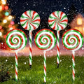 Christmas Lollipop Pathway Lights-5 Pack Solar Powered Outdoor Garden Path Lights Xmas Candy Cane Landscape Lighting Solar Waterproof Decorative Lights Decorations Outside Yard by VERLIAN