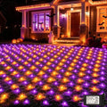 Lovelite 510LED Halloween Net Lights, 28ft x 5ft Outdoor Mesh Lights Purple Orange Clear Wire, 8 Modes & Timer, Waterproof Connectable String Lights for Bushes Xmas Tree Garden Holiday Party by Lovelite