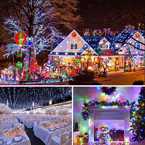 JMEXSUSS 250 LED White to Multicolor Christmas String Lights Plug in - Image 3