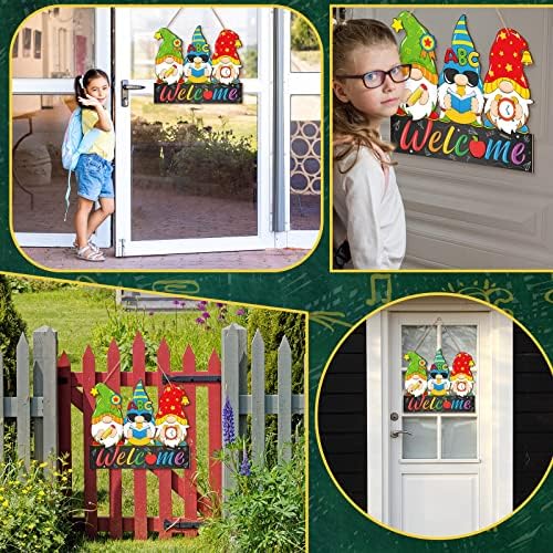 Panelee Back to School Decorations, Gnomes Welcome Sign for Front Door - Image 6