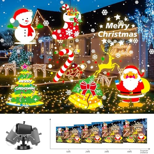 Nazuwke Halloween Christmas Projector Lights Outdoor, Holiday Projection - Image 3