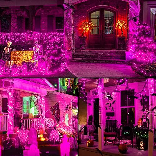 woohaha Purple Halloween Mini Lights, 2 Pack 50 Count 13FT Green Wire - Image 6
