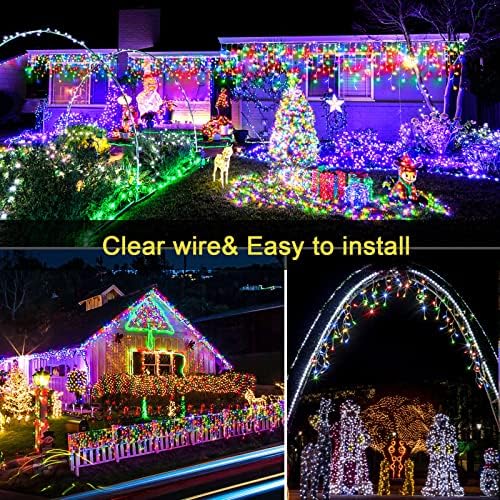 33FT Icicle Lights for Outside 400 LED Multicolor Christmas Lights - Image 6