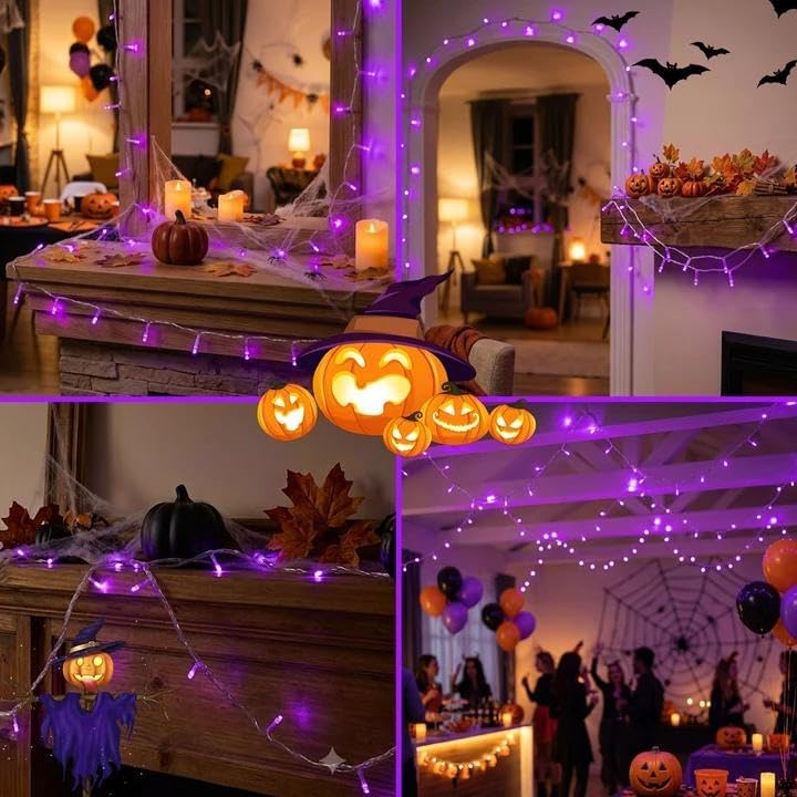 240LED 88Ft Connectable String Lights Indoor Outdoor Clear Wire |Purple | Twinkle Fairy Light Plug in with Timer for Bedroom Classroom Wedding Tree Patio Decor - Image 6