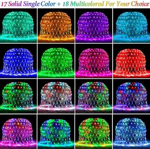 Lovelite 10ft x 10ft Net Lights Outdoor, 240LED 35 Colors Changing Gazebo Net Lights Clear Wire, Connectable Hanging Fairy Lights Plug in for Patio Pergolas Halloween Christmas Wedding Party Decor - Image 3