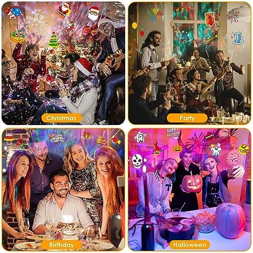 Halloween Christmas Outdoor Projector Lights with 14 HD Replaceable Slides with Remote Control Waterproof Outdoor Indoor Xmas Theme Party Yard Garden Decoration - Image 6