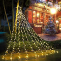 Christmas Decoration Lights, Outdoor Christmas String Lights 320 LED 11.5Ft Waterfall Tree Light with Big Star Topper Waterproof 8 Light Modes for Xmas New Year Holiday Yard Outdoor Indoor Decor by cerflyer