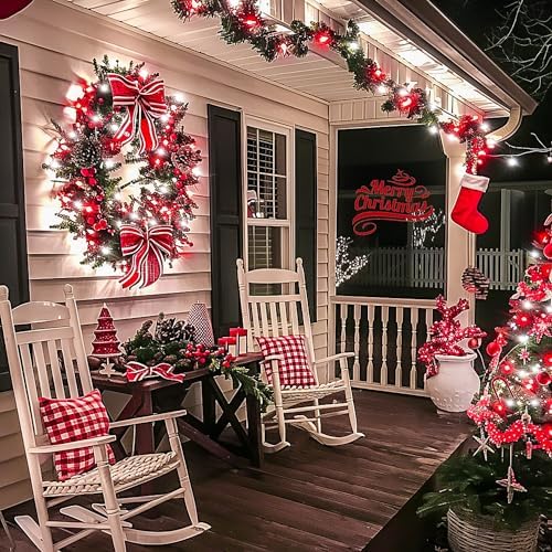 JMEXSUSS 200 LED Red and White String Lights Indoor Outdoor - Image 5