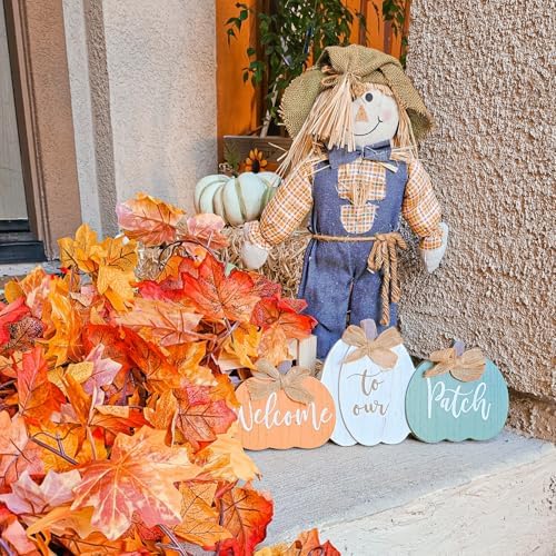 CQURE 10 Pack Fall Garland, 59Ft Artificial Autumn Maple Leaves Vines Thanksgiving Halloween Harvest Decor for Fireplace Mantle Table Indoor Outdoor - Image 4