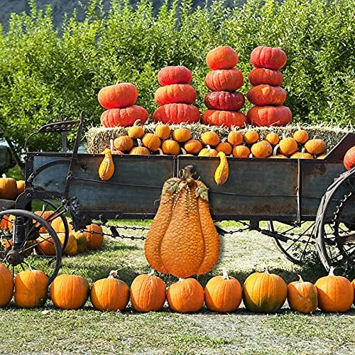 Pumpkin Garden Stake Metal Pumpkin Yard Sign Fall Decor Decorative Pumpkin - Image 4