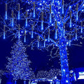 Blue Icicle Lights for Outside, 40-Tube Meteor Shower Lights for Chrismtas by Kwaiffeo