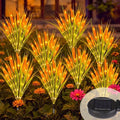 Rossesay 8 Pcs Fall Solar Lights Decorative Outdoor Garden Autumn Solar Flowers Lights with 56 Realistic Wheat Ears Thanksgiving Waterproof Decor for Yard Pathway Lawn Patio Garden Outdoor by Rossesay