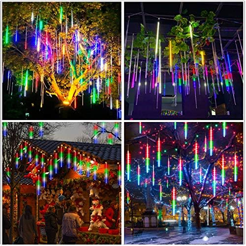 Aluan Meteor Shower Lights Outdoor Christmas Light 16Inch 360LED Multicolor - Image 6