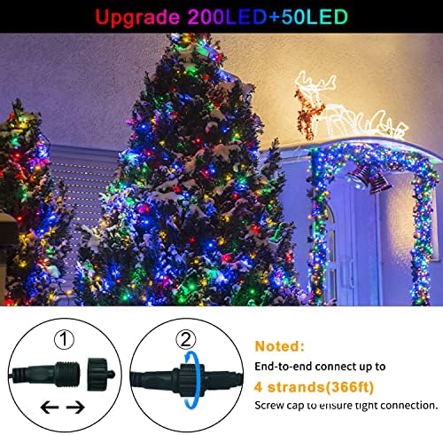 JMEXSUSS 250 LED White to Multicolor Christmas String Lights Plug in - Image 6