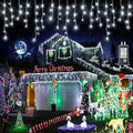 640 LED Icicle Lights for Outside, 66FT White Christmas Lights Outdoor by Einiiya