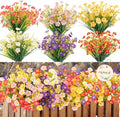 24 Bundles Artificial Flowers Outdoor UV Resistant Faux Plants (Mix Color) by MACTING