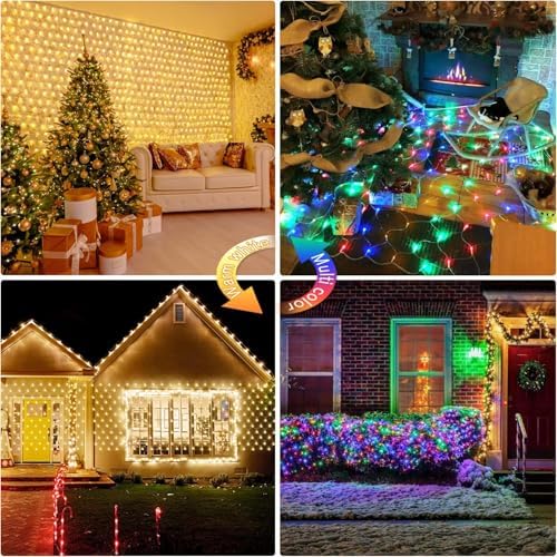 JMEXSUSS 360 LED Net Christmas Lights, Warm White to Multicolor - Image 7