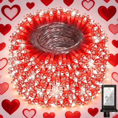 WUXYIYANG 750 LED 240FT Red Valentine Lights, 12 Pro Modes and Timer Memory by WUXYIYANG