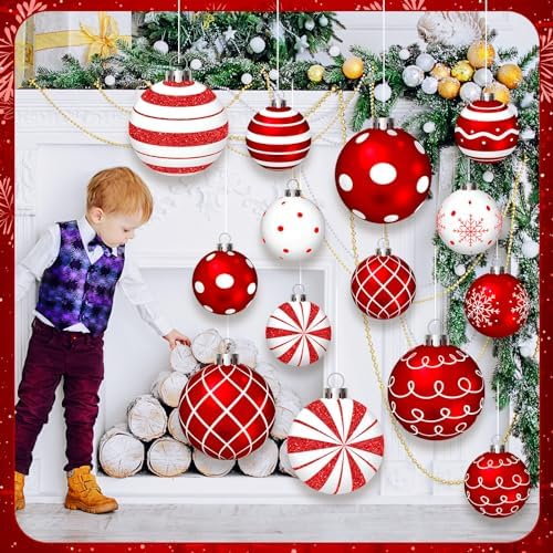 Huwena 24 Pcs Christmas Hanging Ornaments, Porch Decor, Elegant Style - Image 5