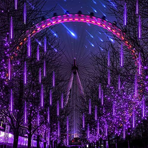 Aukora Halloween Lights Outdoor, UL Certified Meteor Shower Lights Purple - Image 3