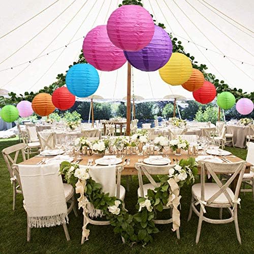 BEISHIDA Multi-Color Paper Lanterns 16Pcs 4/6/8/10 Inch Round Chinese Lamp - Image 4