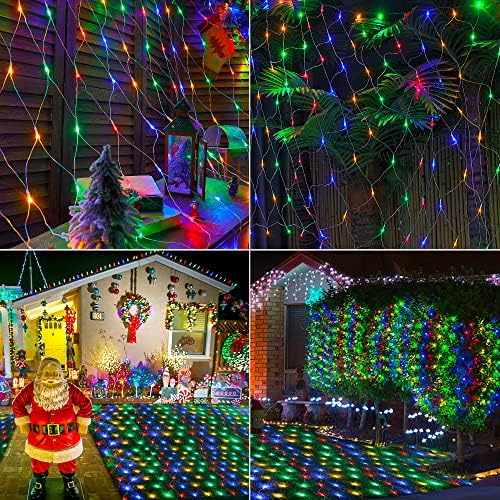 HEYFUNi 192 LED Christmas Net Lights Plug in, 9.8FT x 6.6FT Multicolor - Image 5