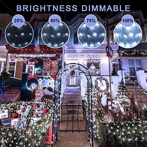 JMEXSUSS 360 LED Christmas Net Lights, White, 12ft x 5ft - Image 4