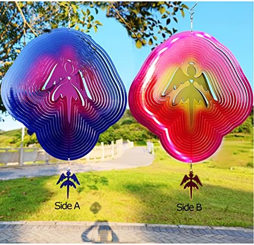 DJUAN 12in Angel Wind Spinner Outdoor Garden Decor Gifts for Women Mom Wife - Image 3