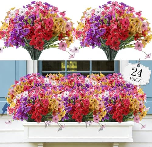 AGIRL Artificial Flowers Outdoor UV Resistant Fake Plant Garden Patio Decor by AGIRL