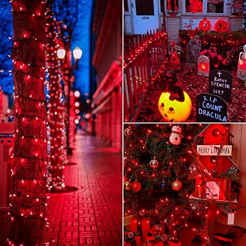 woohaha Red Christmas Mini String Lights, 2 Pack 50 Count 13FT Green Wire - Image 6