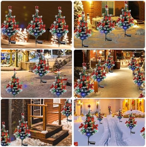 Solar Christmas Tree Light - Christmas Waterproof Small Pathway Lights - Image 6