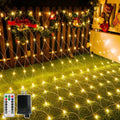 Ollny Net Lights Outdoor Mesh Light 10x7ft, 210LED Clear Wire Connectable Christmas Net Lights with 8 Modes, IP67 Waterproof Bush Light for Tree Wall Ceiling Outside Decorations, Warm White by Ollny
